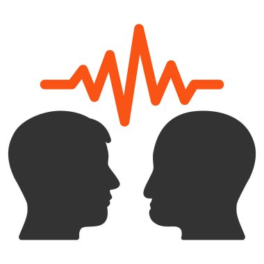 Kullanıcı iletişim sinyali düz vektör simgesi