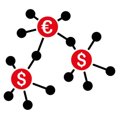 Mali ağlar düz vektör simgesi