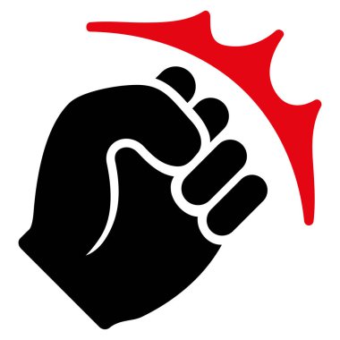 Yumruk Strike düz vektör simgesi