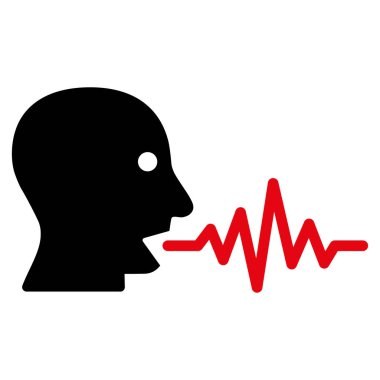 Kullanıcı sinyal düz vektör simge konuşmak