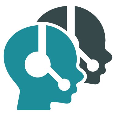 Çağrı merkezi operatörleri vektör simge düz