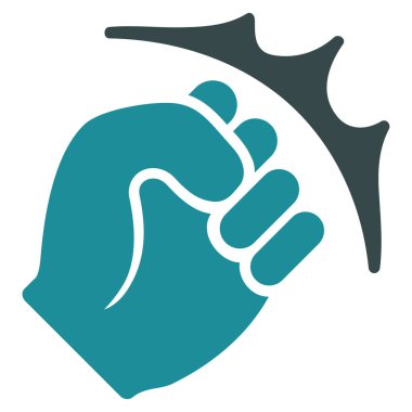 Yumruk Strike düz vektör simgesi