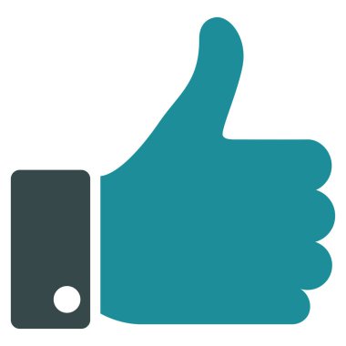 Başparmak yukarı düz vektör simgesi