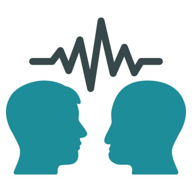 Kullanıcı iletişim sinyali düz vektör simgesi