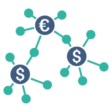 Mali ağlar düz vektör simgesi