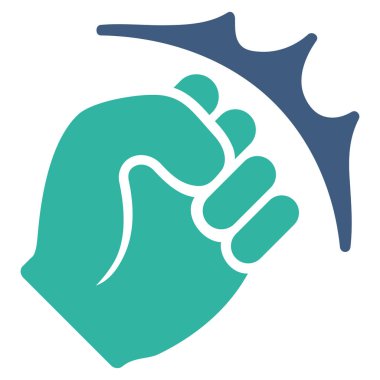 Yumruk Strike düz vektör simgesi