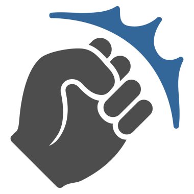 Yumruk Strike düz vektör simgesi