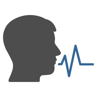 Kişi konuşma sinyali düz vektör simgesi