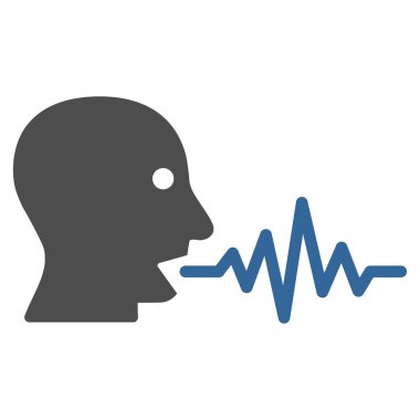 Kullanıcı sinyal düz vektör simge konuşmak