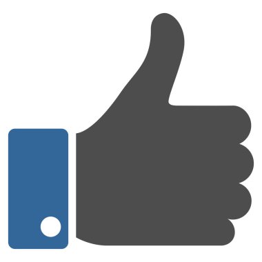 Başparmak yukarı düz vektör simgesi