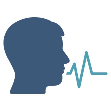 Kişi konuşma sinyali düz vektör simgesi