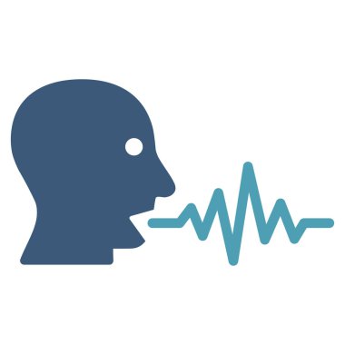 Kullanıcı sinyal düz vektör simge konuşmak