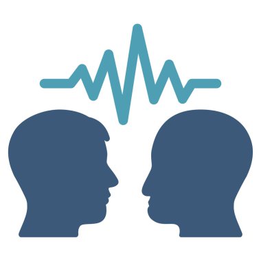 Kullanıcı iletişim sinyali düz vektör simgesi