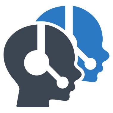 Çağrı merkezi operatörleri vektör simge düz