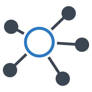 Bağlantıları düz vektör simgesi