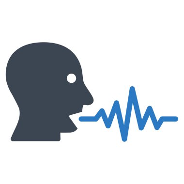 Kullanıcı sinyal düz vektör simge konuşmak