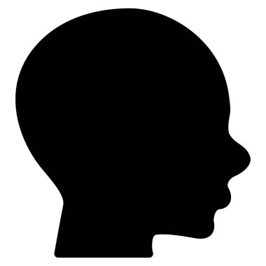 Çocuk profil düz vektör simgesi