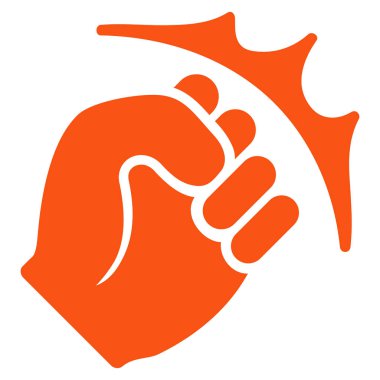 Yumruk Strike düz vektör simgesi