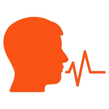 Kişi konuşma sinyali düz vektör simgesi