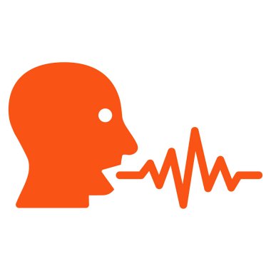 Kullanıcı sinyal düz vektör simge konuşmak