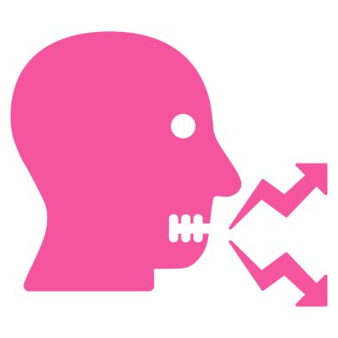 Kızgın kişi Not düz vektör simgesi