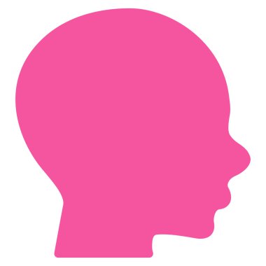 Çocuk profil düz vektör simgesi