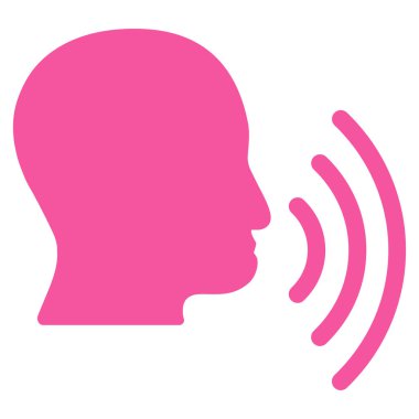 Kişi konuşma dalgaları düz vektör simgesi