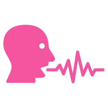 Kullanıcı sinyal düz vektör simge konuşmak