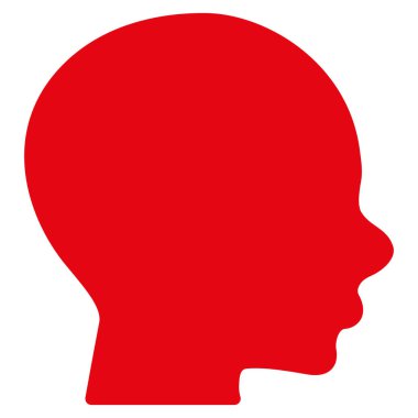 Çocuk profil düz vektör simgesi