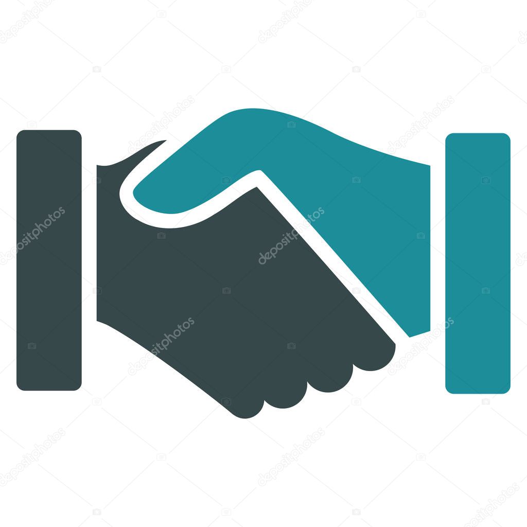 Acquisition Handshake Flat Vector Icon
