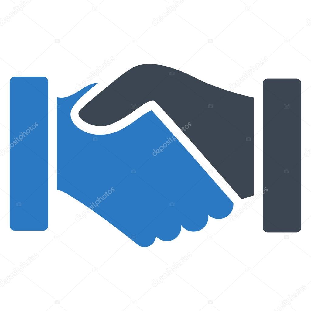 Acquisition Handshake Flat Vector Icon