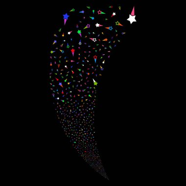 Konfeti yıldız rastgele akım