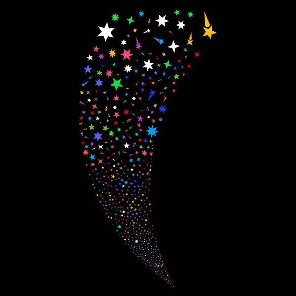 Étoiles confettis flux aléatoire — Image vectorielle