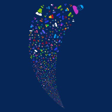 İnsanlar sembolleri rastgele akım