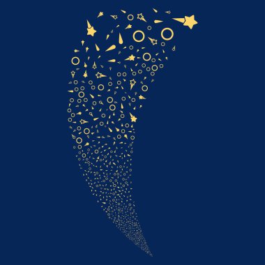 Konfeti yıldız rastgele akım