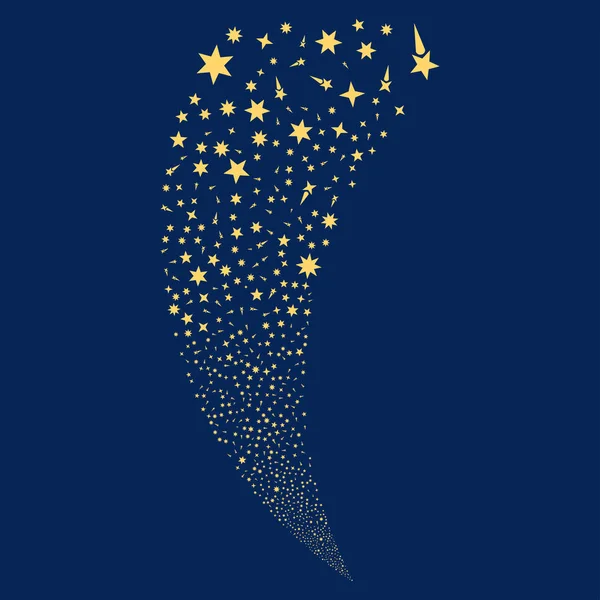 Confetti sterren willekeurige stroom — Stockvector