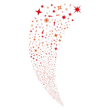 Konfeti yıldız rastgele akım