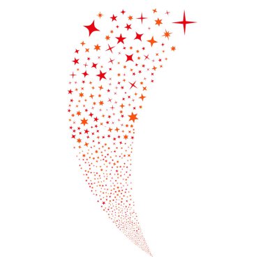 Konfeti yıldız rastgele akım