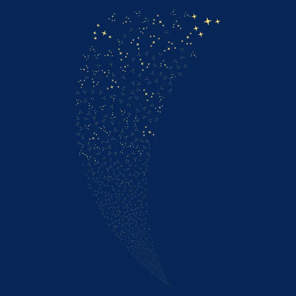 Étoiles de l'espace Stream aléatoire — Image vectorielle