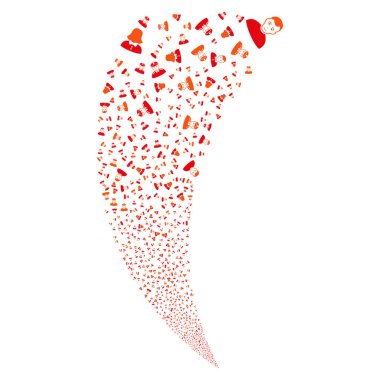 İnsanlar sembolleri rastgele akım