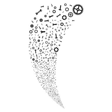 Onarım aletleri rastgele akım