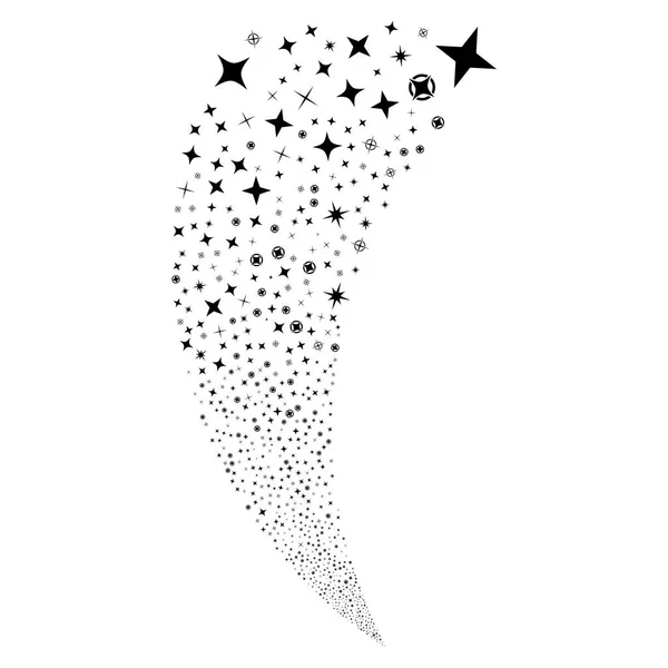 Confetti Estrelas Fluxo aleatório — Vetor de Stock