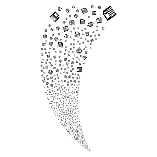 Diskette willekeurige stroom — Stockvector