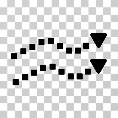 Noktalı eğilim satırları vektör simgesi