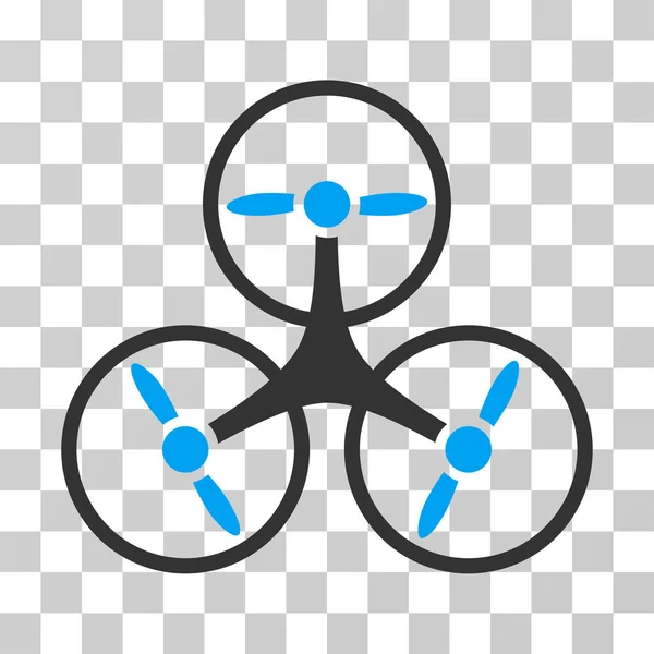Tricóptero Drone Vector Icono — Vector de stock