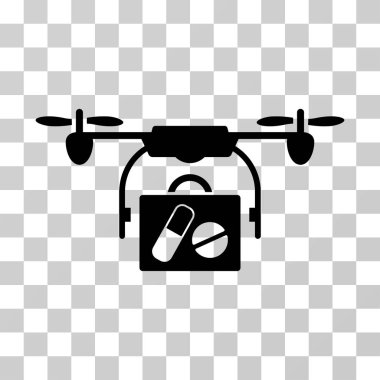Airdrone eczane teslimat vektör simgesi