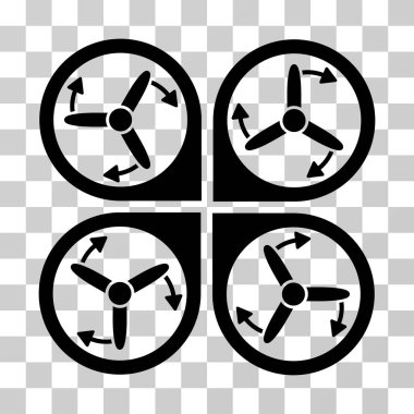 Helikopter vida döndürme vektör simgesi