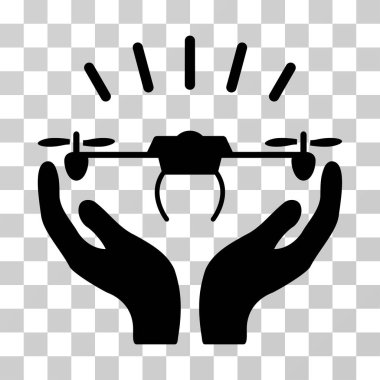 Uçak denize indirmek eller vektör simgesi