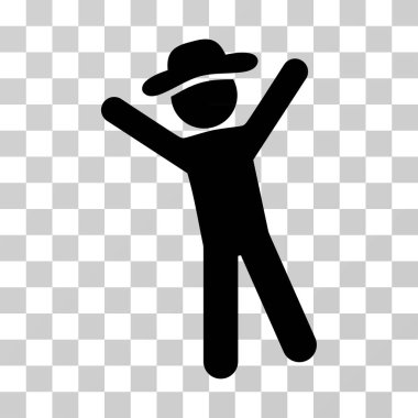 Beyefendi sevinç vektör simgesi