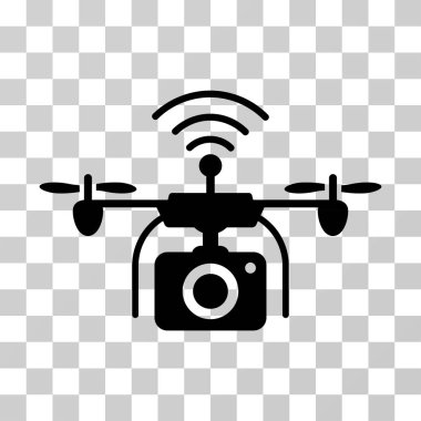 Radyo kamera dron vektör simgesi
